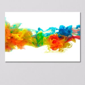 Abstract Colorful Ink Splash Canvas Print 1 Panel / 36x24 inches