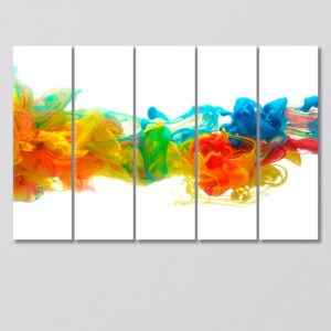 Abstract Colorful Ink Splash Canvas Print 1 Panel / 36x24 inches