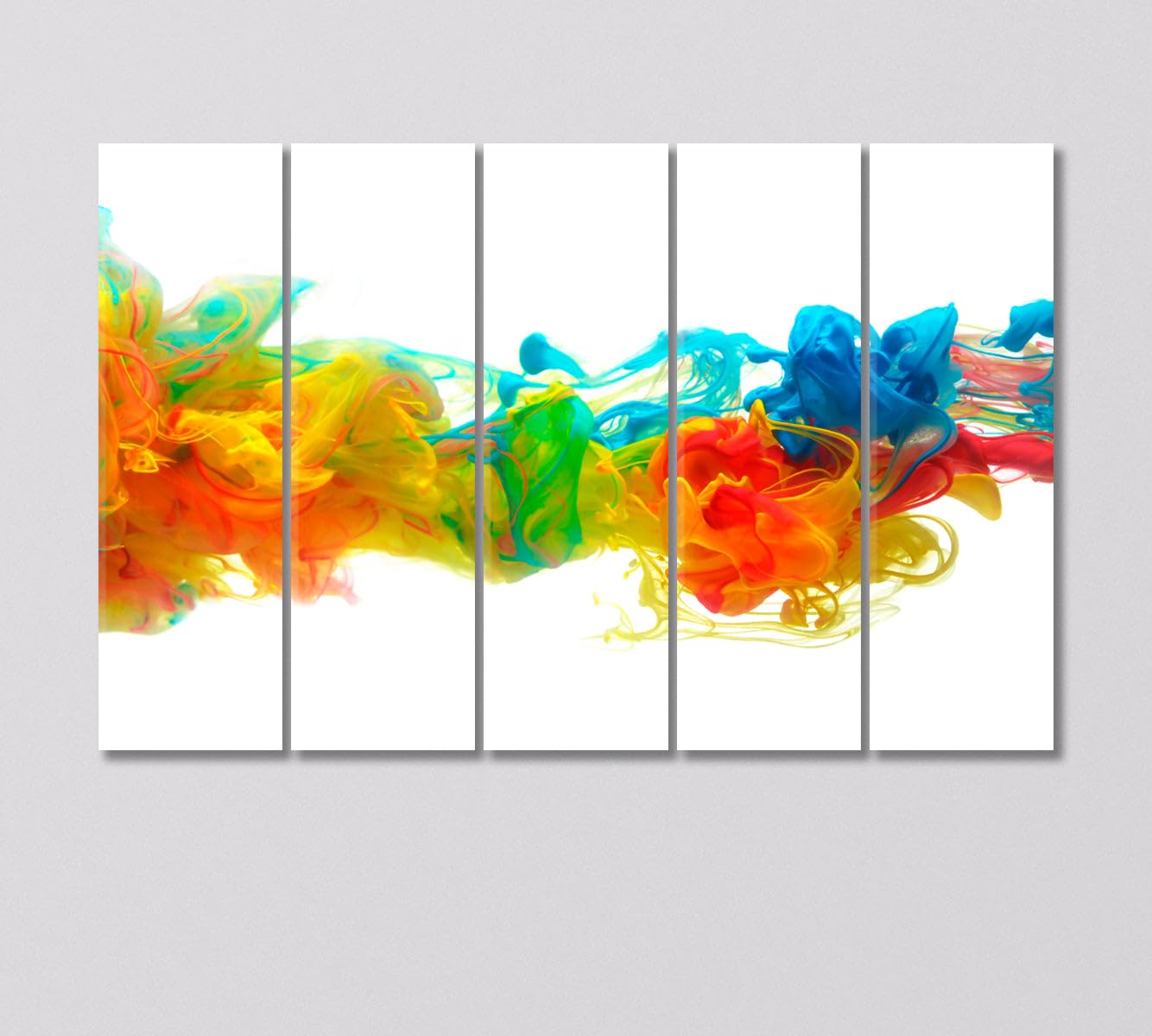 Abstract Colorful Ink Splash Canvas Print 1 Panel / 36x24 inches