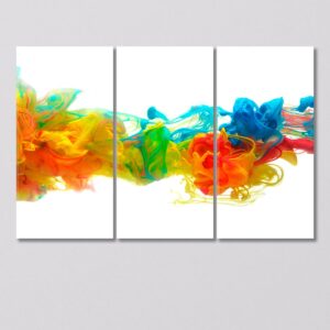 Abstract Colorful Ink Splash Canvas Print 1 Panel / 36x24 inches