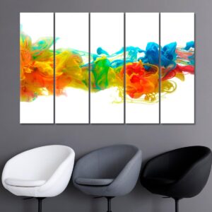 Abstract Colorful Ink Splash Canvas Print 1 Panel / 36x24 inches