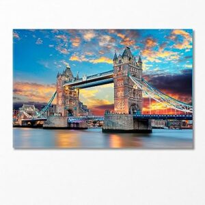 Tower Bridge in London UK Canvas Print 5 Panels / 36x24 inches