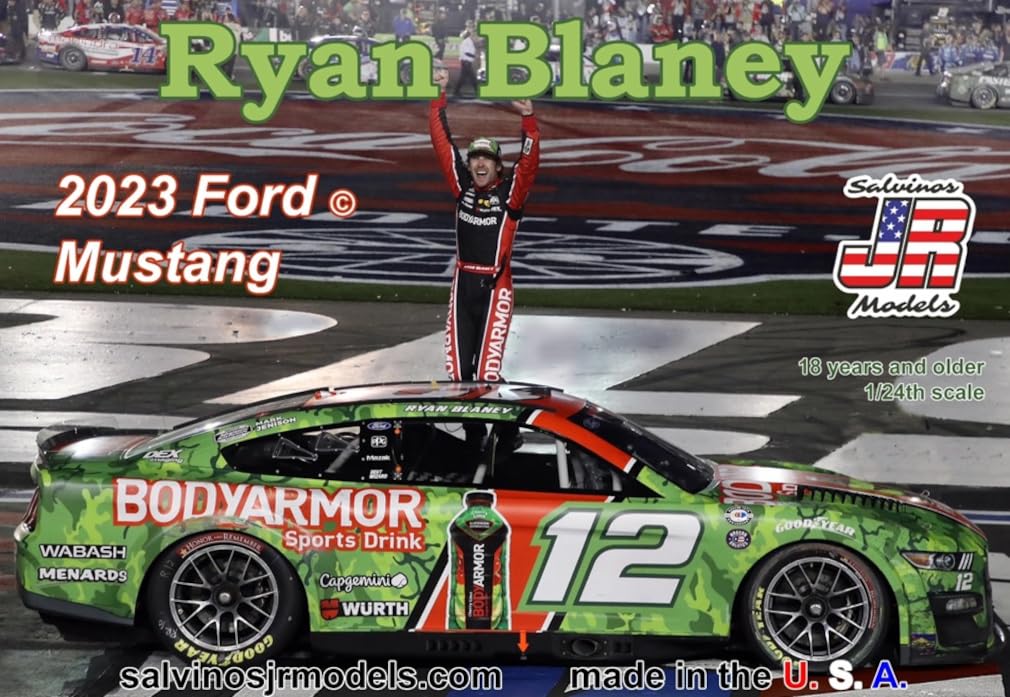 Salvinos JR Ryan Blaney 2023 BA Camo Adult Plastic Model Car Kit 1:24 Scale