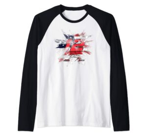 nascar - ryan blaney - fireworks raglan baseball tee