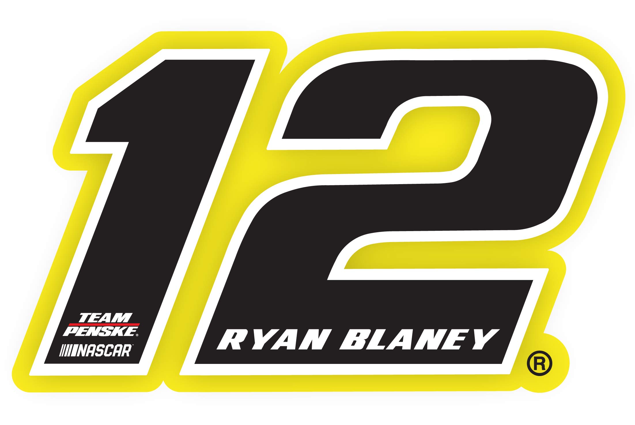 R and R Imports, Inc Ryan Blaney #12 Large Number Decal 2-Pack