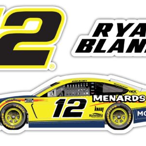 Ryan Blaney NASCAR #12 3 Pack Laser Cut Decal