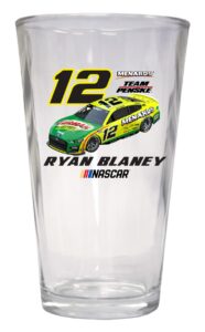 r and r imports nascar #12 ryan blaney pint glass new for 2022