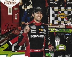 2023 ryan blaney coca cola 600 win penske signed auto 8x10 photo coa - autographed nascar photos