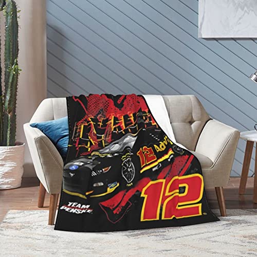 Ryan Blaney 12 All Season Fleece Blanket Throw Ultra Soft Flannel Blanket Digital Printed Premium Fluffy Microfiber Fleece 50"x40"