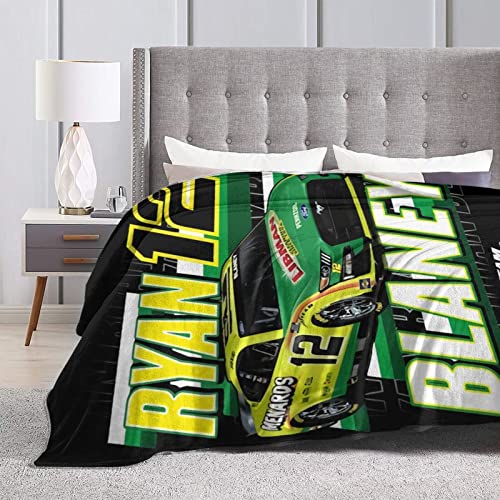 Ryan Blaney 12 All Season Fleece Blanket Throw Ultra Soft Flannel Blanket Digital Printed Premium Fluffy Microfiber Fleece 50"x40"