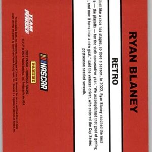2023 Donruss Racing #133 Ryan Blaney Retro 1990 Official NASCAR Trading Card in Raw (NM or Better) Condition