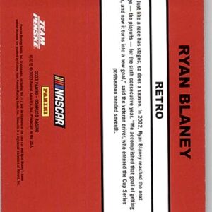 2023 Donruss Silver Racing #133 Ryan Blaney Retro 1990 Official NASCAR Racing Trading Card in Raw (NM or Better) Condition