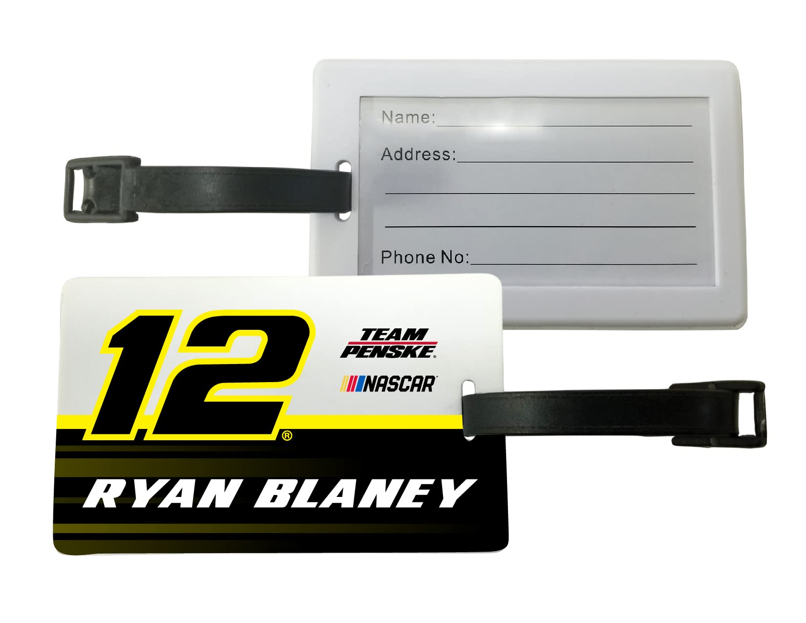 #12 Ryan Blaney NASCAR Driver Luggage Tag 2-Pack