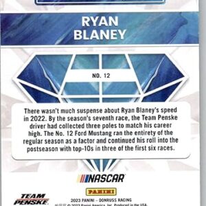 2023 Donruss Silver Racing #17 Ryan Blaney Race Kings Official NASCAR Racing Trading Card in Raw (NM or Better) Condition