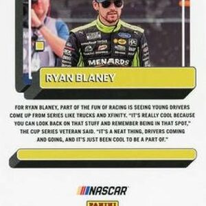 2023 Donruss Optic Holo Racing #27 Ryan Blaney Official NASCAR Racing Card in Raw (NM or Better) Condition