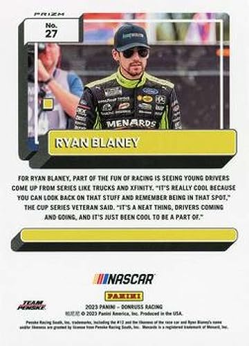 2023 Donruss Optic Holo Racing #27 Ryan Blaney Official NASCAR Racing Card in Raw (NM or Better) Condition