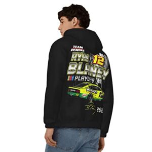 ASFRSH Ryan Blaney 12 Hoodies Zip Up Sweatshirts Thick Coats Hooded Jacket Hoodie Unisex Print Coat Jacket