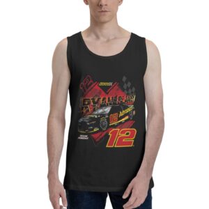 ASFRSH Ryan Blaney 12 Men Sleeveless Garment Sport T-Shirt Athletic Undershirt Tank Top Shirt Quick Dry Men's Tee Black