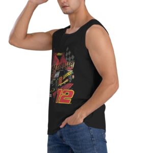 ASFRSH Ryan Blaney 12 Men Sleeveless Garment Sport T-Shirt Athletic Undershirt Tank Top Shirt Quick Dry Men's Tee Black