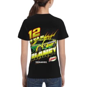 ASFRSH Ryan Blaney 12 Shirt for Teen Girl & Boy Printing Short Sleeve Tee Athletic Classic Shirt Crewneck T-Shirt