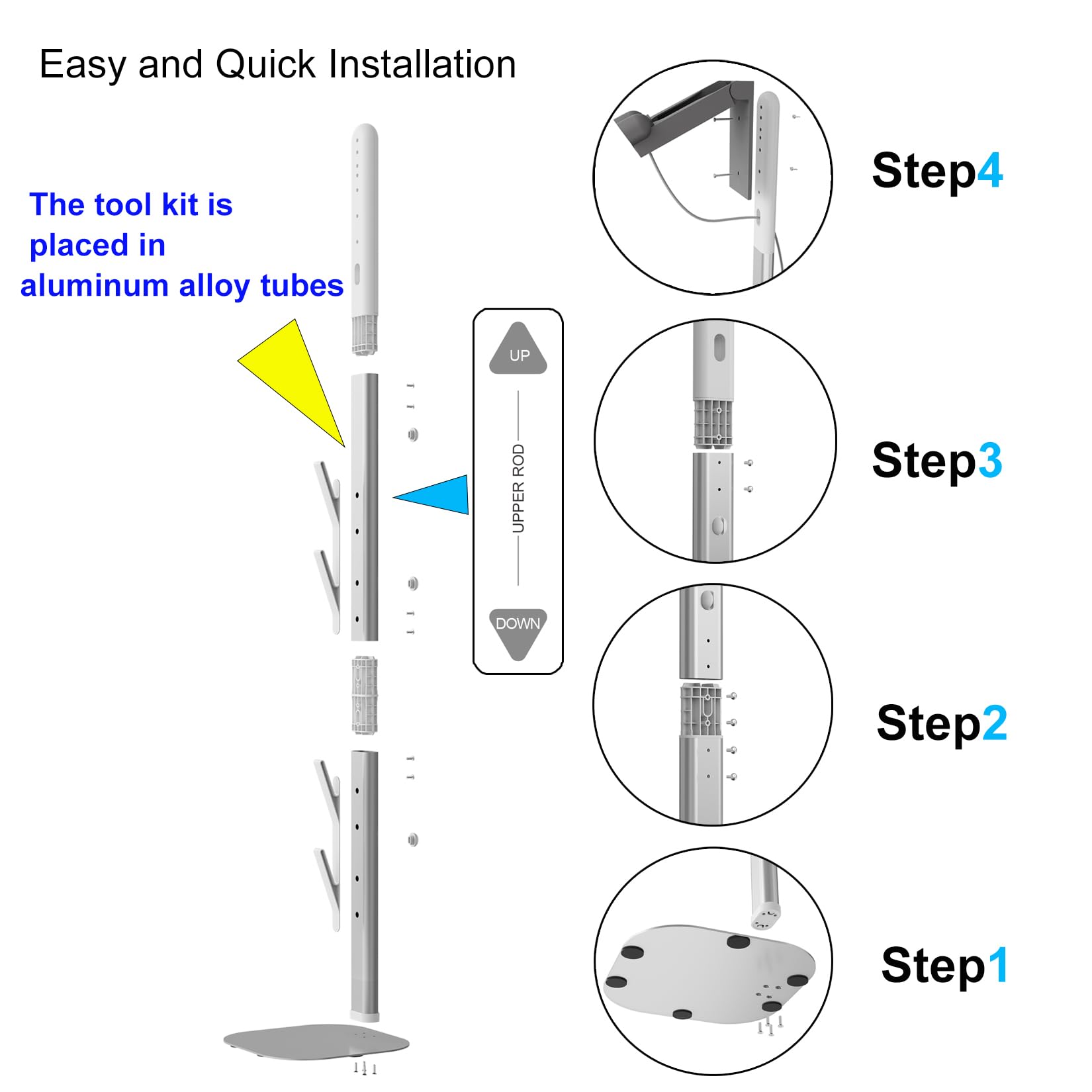 Foho Vacuum Stand Holder Docking Station Compatible for V7 V8 V10 V11 V12 V15 G5 SV21 SV18, Aluminum Storage Bracket Stand Compatible for Handheld Cordless Vacuum Cleaners