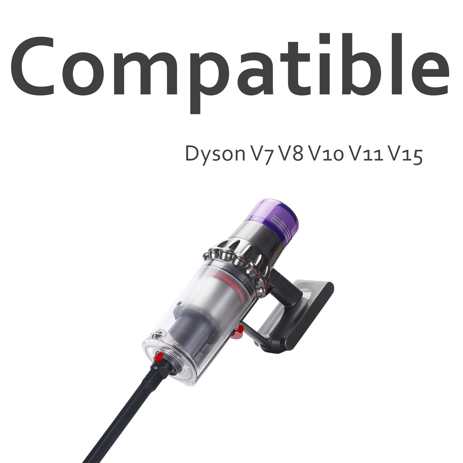 Flexible Crevice Tool for Dyson V7 V8 V10 V11 V15 Cordless Vacuum, Perfect Vacuum Attachment for Dryer Vent, Car Detailing, Corners and Gaps Cleaning - 17 Inches
