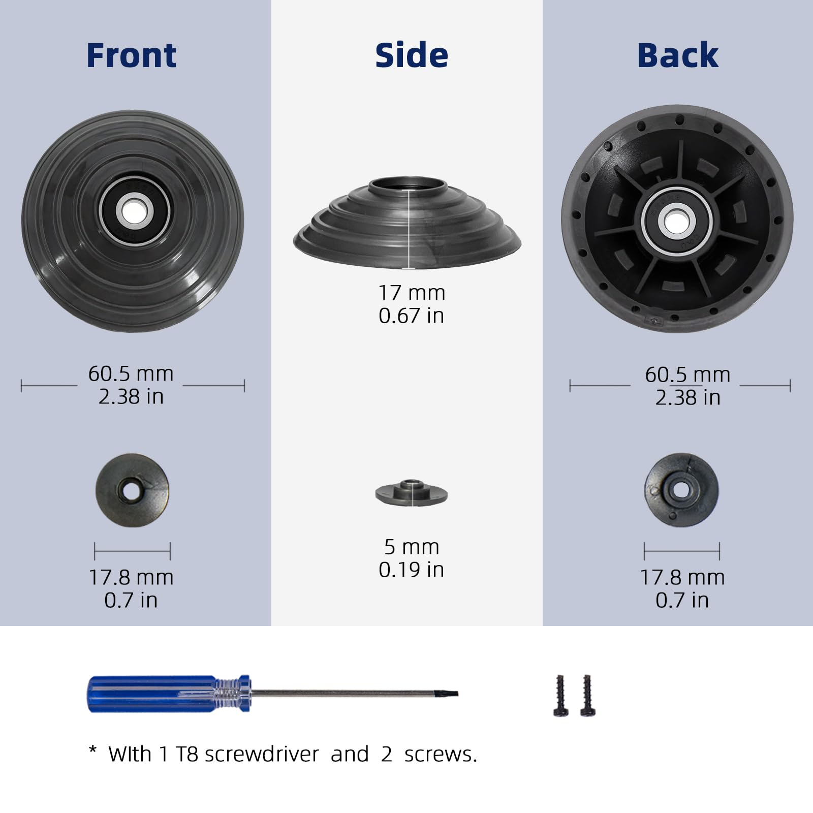 Ball Wheel Replacement Parts for Dyson V10 V11 V15 Gen5 Outsize Vacuum Cleaner 100W High Torque Cleaner Head No. 970100-05