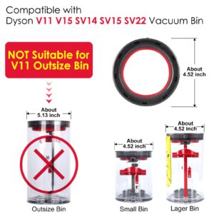 Dust Bin Top Fixed Sealing Ring Replacement for Dyson V11 V15 SV14 SV15 SV22 Vacuum Cleaner Dust Bucket/Dirt Cup Replacement Parts, Vacuum Cleaner Repair Accessories
