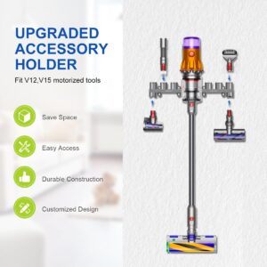 LANMU Accessory Holder Compatible with Dyson V15 V12 V11 V10 V8 V7 Outsize Gen5 Detect Cordless Vacuum Cleaner, Docking Station Attachments Organizer, Fit V12 V15 Motorized Tools