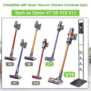 Haturi Vacuum Stand for Dyson V15 V11 V10 V8 V7 V6 - Vacuum Accessories Stable Metal Organizer Stand Holder, Dyson Handheld DC30 DC31 DC34 DC35 DC58 DC59 DC62 Cordless Vacuum Cleaners Storage Rack