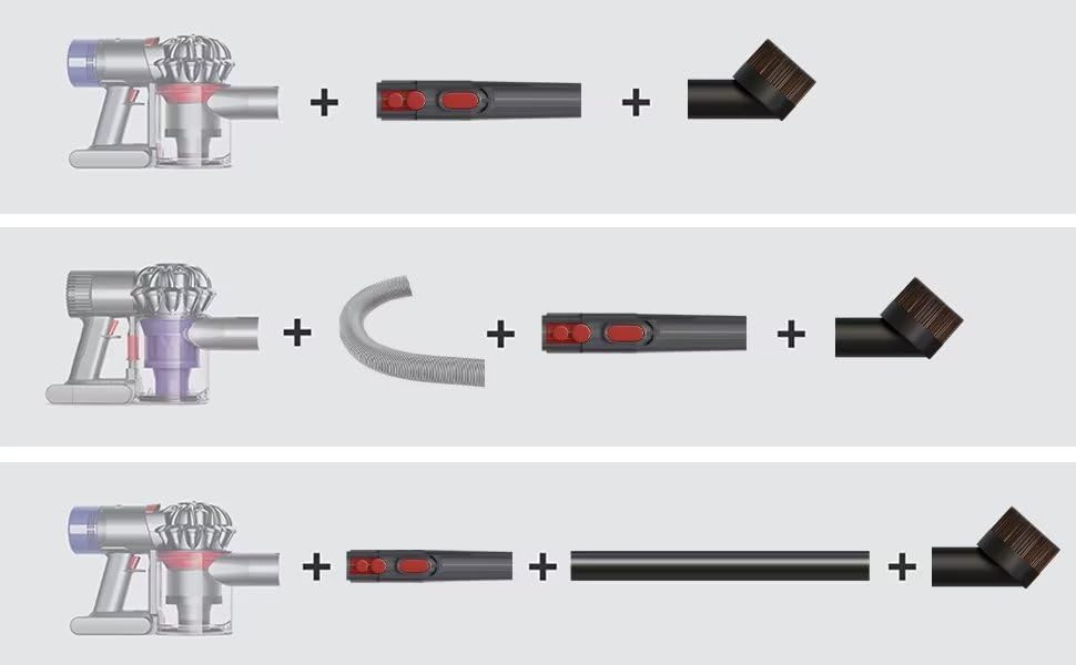 Vacuum Attachments Kit for Dyson V15 V12 V11 V10 V7 V8, Upgrade Your Cleaning Game with Our Flexible Extension Hose & Vacuum Attachments