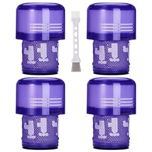 for dyson v11 torque drive cordless vacuum cleaner replacement filters parts, compatible with dyson v11 sv14 animal and v15 detect cordless vacuum models filter, compare to part no.970013-02 (4 pack)