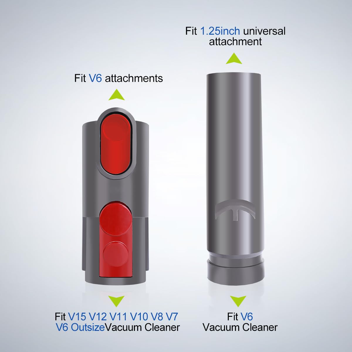 LANMU Attachment Adapter Compatible with Dyson V15 V12 V11 V10 V8 V7 V6 Outsize Vacuum Cleaner, Universal Tool Adaptor Convertor