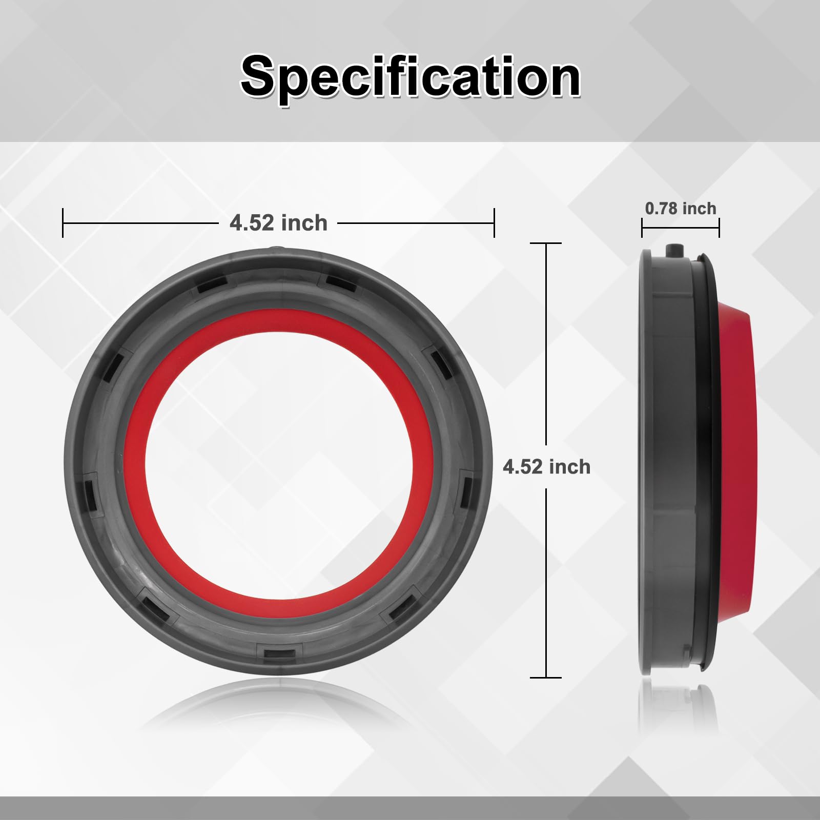 ilovelife Dust Bin Bucket Top Fixed Sealing Ring Compatible with Dyson V11 V15 SV14 SV15 Vacuum Cleaner Repair Accessories Part