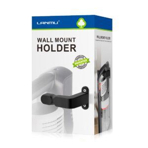 LANMU Wall Mount Holder Compatible with Shark IX141 IZ562H IZ682H IZ361H IZ462H IZ163H IZ363HT IZ483H Pet Cordless Stick Vacuum, Ultracyclone CH951 CH901 and Dyson V10 V11 V12 V15 Outsize Vacuum