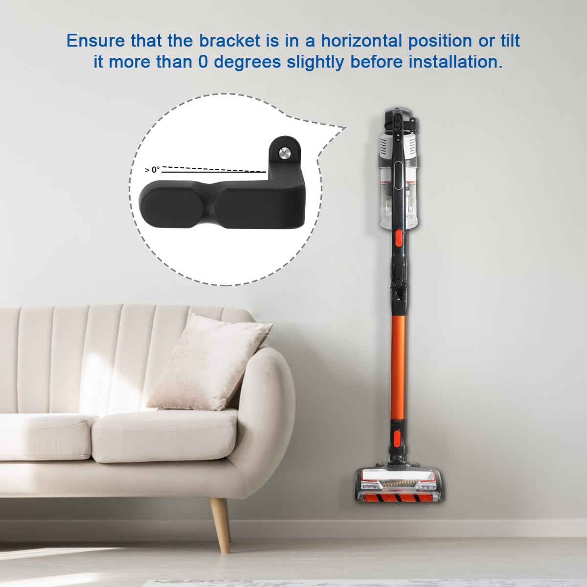 LANMU Wall Mount Holder Compatible with Shark IX141 IZ562H IZ682H IZ361H IZ462H IZ163H IZ363HT IZ483H Pet Cordless Stick Vacuum, Ultracyclone CH951 CH901 and Dyson V10 V11 V12 V15 Outsize Vacuum