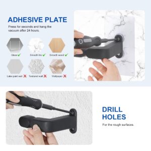 LANMU Wall Mount Holder Compatible with Shark IX141 IZ562H IZ682H IZ361H IZ462H IZ163H IZ363HT IZ483H Pet Cordless Stick Vacuum, Ultracyclone CH951 CH901 and Dyson V10 V11 V12 V15 Outsize Vacuum