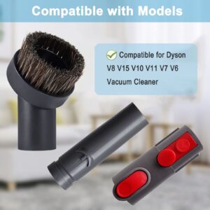 Horse Hair Brush V15 Vacuum Attachment Adapter Compatible for Dyson V8 V15 V10 V11 V7 V6 Vacuum Cleaner,Horse Hair 1.25" Vacuum Brush Attachment Hose Adapter