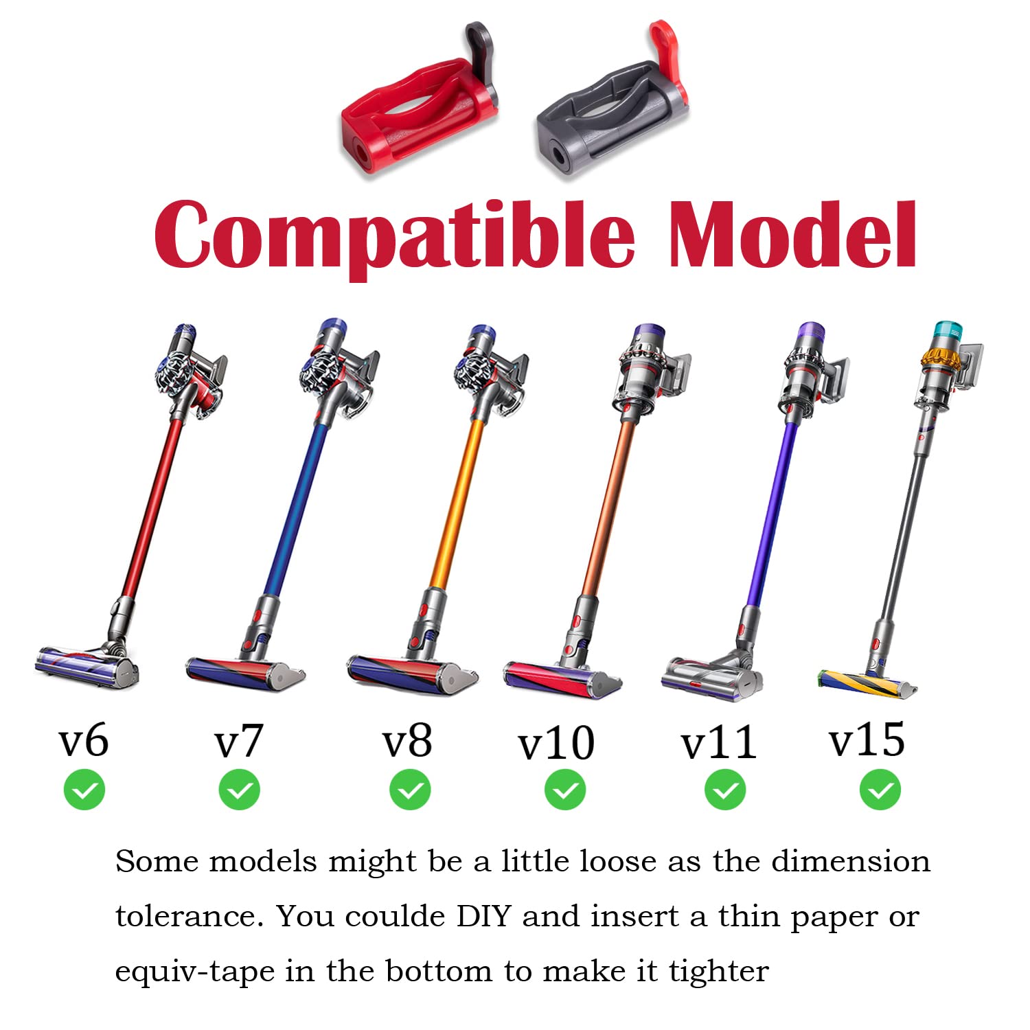 EGNic Trigger Lock Compatible with Dyson V15 V6 V8 V7 V10 V11 Absolute/Animal/Motorhead Vacuum Cleaner, 2 Pack Power Button On/Off Control Clamp, Dyson Power Switch Attachments, Free Your Finger