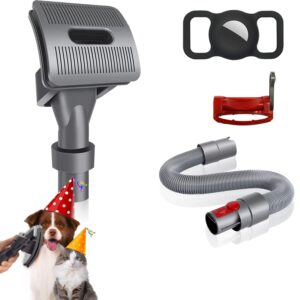 tepulas 4pcs pet grooming kit for dyson v15 v12 v11 v10 v8 v7 vacuum cleaners,pet attachments for dyson,ideal for long or medium hair dog