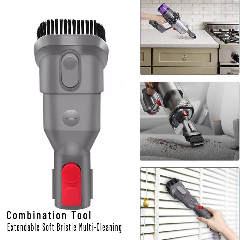 Attachments Kit for Dyson Vacuum GEN5 G5 V15 V11 V10 V8 V7 Absolute Detect Animal Outsize Cyclones Cordless Stick Vacuum Cleaner, Accessories Bundle Replacement Brush Tools & Extension Hose (6 in 1)