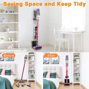 ESEOE Stand Holder for Dyson V7 V8 V10 V11 V12 V15 SV22 Cordless Stick Vacuum Cleaner Storage Stands Floor Docking Station Vacuum Accessories Stable Metal Storage Bracket Organizer Rack