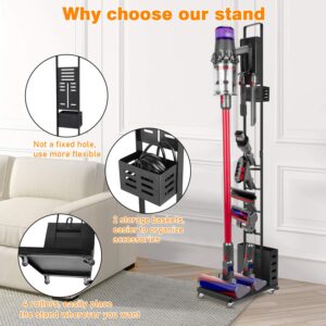 ESEOE Stand Holder for Dyson V7 V8 V10 V11 V12 V15 SV22 Cordless Stick Vacuum Cleaner Storage Stands Floor Docking Station Vacuum Accessories Stable Metal Storage Bracket Organizer Rack