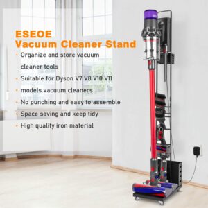 ESEOE Stand Holder for Dyson V7 V8 V10 V11 V12 V15 SV22 Cordless Stick Vacuum Cleaner Storage Stands Floor Docking Station Vacuum Accessories Stable Metal Storage Bracket Organizer Rack