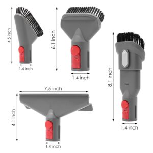 Brush Attachment Kit for Dyson V15 V11 V10 V8 V7,Vacuum Cleaner Accessories Including Mattress Cleaner,Combination Tool,Crevice Tool,Soft Dusting Brush