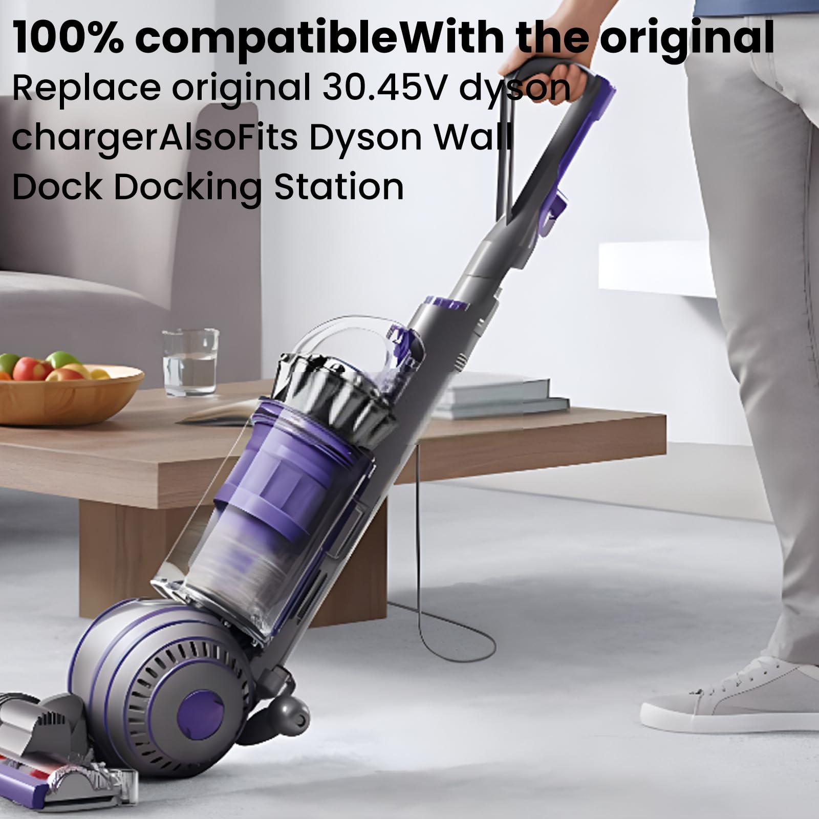 ​30.45V Charger Replacement Dyson Vacuum Charger,Compatible with Dyson V10 V11 V12 V15 SV12 SV20 Absolute Animal Motorhead,Cordless Vacuum Cleaner Power Supply Adapter【6Ft UL Listed】 Charging Cord.