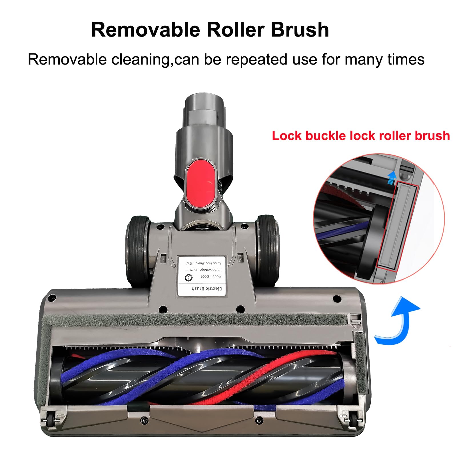 ZEYXINH Vacuum Motorhead Hardwood Floor Attachment for Dyson V7 V8 V10 V11 V15 SV10 SV12 SV14 Vacuum Cleaners with 5 LED Lights,Turbo Bristle Roller Brush Cleaner Head Replacement Parts