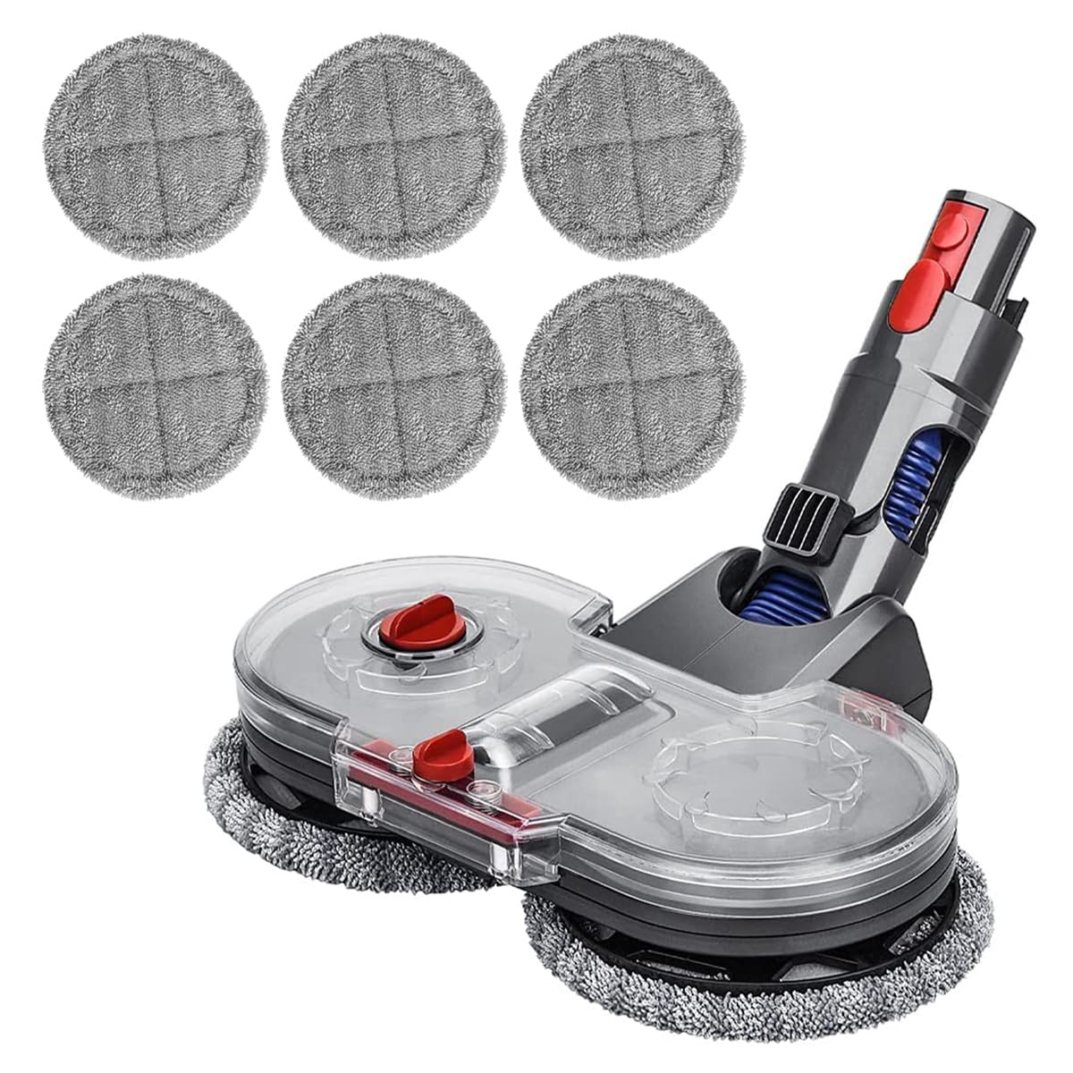 FUNTECK Electric Mop Attachment for Dyson V7 V8 V10 V11 V15 Vacuum Cleaners, Including Detachable Water Tank and Mop Pads