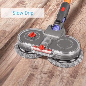 FUNTECK Electric Mop Attachment for Dyson V7 V8 V10 V11 V15 Vacuum Cleaners, Including Detachable Water Tank and Mop Pads