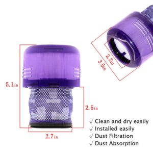 aoteng Accessories Filters for Dyson V11 SV14 Torque Drive Animal Absolute Cordless Stick Vacuum Cleaner Replacement Parts Pack of 2 Pcs Hepa Filters